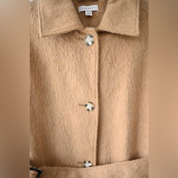 TOPSHOP Wool Blend Coat - Picture 3 of 6